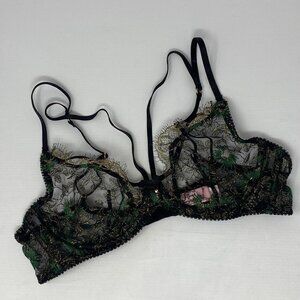 Agent Provocateur Castalia Black Gold Bra 36B